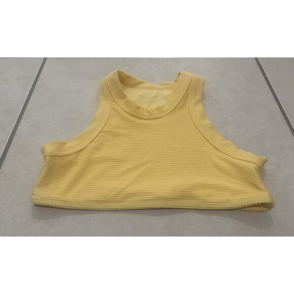 Stone Fox X Pacsun Recycled Active High Neck Top Size XS Yellow - Picture 1 of 6